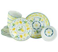 CreaTable, 21952, Serie Lemona, 12-teiliges Geschirrset für 4 Personen, Tafelservice aus Steinzeug, spülmaschinen- und mikrowellengeeignet, Qualitätsproduktion