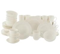 CreaTable, 22159 Serie Fleur Royal, set di stoviglie da 42 pezzi, servizio combinato in porcellana, lavabile in lavastoviglie e microonde, produzione di qualità