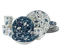 Creatable, 22258, series Damask blue, combination service 16 pieces, Stoneware