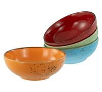 CreaTable, 22873, Serie Nature Collection Mediterran, 4-teiliges Geschirrset für 4 Personen, Smoothie Bowl aus Steinzeug, spülmaschinen- und mikrowellengeeignet, Qualitätsproduktion