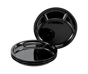 CreaTable, 22921, Serie Fondue and Grill Plate UNIVERSAL BLACK, Dishes set, Fondue plate 4 pieces