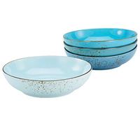 CreaTable, 23432, Serie Nature Collection Aqua, 4-teiliges Geschirrset, Müslischale, Pokebowl aus Steinzeug