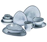 CreaTable, 23767, Serie CLOUDY, smokeblue, Geschirrset, Kombiservice 10 teilig