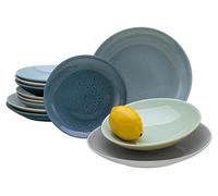 CreaTable 23845, Serie Reactive AQUA, Geschirrset, Teller Set 12 teilig