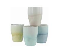 CreaTable, 24343 Serie Squeezy Maytime - Set di 4 stoviglie per 4 persone, in gres porcellanato, lavabile in lavastoviglie e microonde, produzione di qualità
