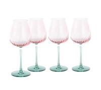Creatable, 24586 Serie Swirly Spring, set di stoviglie 4 pezzi per 4 persone, set di bicchieri da vino in vetro, made in Europe