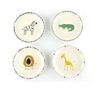 Creatable, 24704 Serie Safari Colorato Set di 4 Stoviglie per 4 Persone, Set Piatti in Gres, Lavastoviglie e Microonde, Produzione di Qualità