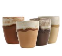 Creatable, 24737 Serie Squeezy Mocha Mousse - Set di 4 stoviglie per 4 persone, in gres porcellanato, lavabile in lavastoviglie e microonde, produzione di qualità