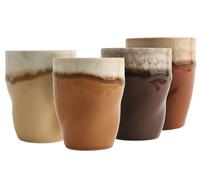 Creatable, 24738 Serie Squeezy Mocha Mousse - Set di 4 stoviglie per 4 persone, in gres porcellanato, lavabile in lavastoviglie e microonde, produzione di qualità