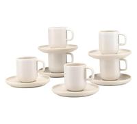 Creatable, 25259, Serie Uno Offwhite, set di stoviglie da 12 pezzi, per 6 persone, set di tazze da caffè in gres, lavabili in lavastoviglie e microonde, Made in Portogallo