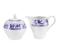 CreaTable, 25336, serie Flora, motivo cipolla, set da 2 pezzi, per latte e zucchero in porcellana, lavabile in lavastoviglie e adatto al microonde, prodotto in Europa