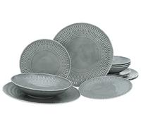 CREATABLE 33068, serie Sofia - Stone, set di piatti, 12 pezzi, grigio