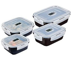 CreaTable, 33081, Serie Black Box, Geschirrset, Aufbewahrungsbox 4 teilig
