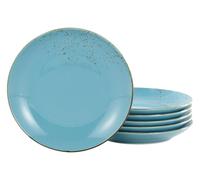 Creatable Nature Collection 22062 - Set di 6 piatti da dessert, in gres, 21 cm, colore: blu