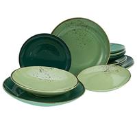 CreaTable, Serie Nature Collection Green Life 33322 - Servizio da tavola in gres porcellanato, lavabile in lavastoviglie e microonde, produzione di qualità