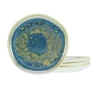 Creatable, Serie Yuki 21509 - Set di 4 piatti da dessert in gres porcellanato, lavabile in lavastoviglie e microonde, made in Portogallo