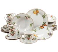 Creatable-Set per la Cena, Motivo Flora frutteto, Porcellana, Multicolori, 30 Pezzi