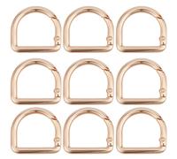 CREATCABIN 1 Scatola 12 Pezzi Anelli A D A Molla Moschettone Oro Anello Lega Metallo Portachiavi Morsetto Fibbia per Borsa Gancio Scatto Chiusura per Portachiavi Fai Te Tracolla 3 x 2.75 x 0.4cm
