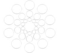 CREATCABIN 1 Scatola 30 Pezzi 3 Misure Cerchi Perline Ottone Lunetta Aperta Anelli di Collegamento 925 Argento Sterling Placcato Cavi Rotondi Connettori Collegamenti Cerchio Cornice Pendenti per