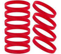 CREATCABIN 10 pz Braccialetti in Silicone Braccialetti Adulti Braccialetto Sicurezza Colorato Elastico Accattivante Braccialetto Sportivo Elastico Evento Festa Concerto Vocale Competizione6.1 x 6.1cm