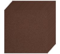 CREATCABIN 10 pz Piastrelle Moquette Peel And Stick 12" x 12" Piastrelle Pavimenti In Moquette Quadrate Piastrelle Moquette Imbottite Morbide Antiscivolo Tappetino Autoadesivo Pavimenti Fai Te 30x30cm
