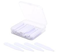 CREATCABIN 100 pz. Ferma Colletto in Plastica Inserti Colletto Linguetta Colletto Set Ferma Colletto Camicia Bianca Linguette in Scatola Plastica Camicie Uomo Alta qualità Colletto Prete Fodera 1x5cm