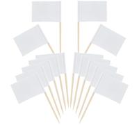 CREATCABIN 100 pz. Segnalibri per Formaggio Stuzzicadenti Stuzzicadenti per Cocktail Cartellini per Alimenti Carta Etichette per Buffet Etichette perpasti Bastoncini per Cupcake Taglieri 6.5 x 3.5cm