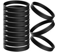 CREATCABIN 12 pz Braccialetti in Silicone Braccialetti Sportivi Adulti Braccialetto Indossare Collocazione Braccialetto Elastico Evento Festa Club Gioco Concerto Vocale Competizione Donne 6.1 x 6.1cm