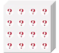 CREATCABIN 128 pz 8 Fogli Adesivi Punto Interrogativo Adesivi Rotondi Impermeabili Autoadesivi in Plastica A Pois Decorazioni Artigianali Adesivi Scrapbooking Journaling Bottiglie d'Acqua 15x15cm