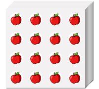 CREATCABIN 128 pz Adesivi A Forma Mela Rossa Piccoli Adesivi Rotondi A Pois Adesivi Autoadesivi Impermeabili A Forma Frutta Adesivi per Scrapbooking all'Ingrosso per Artigianato Bottiglie 2.5x2.5cm