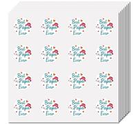CREATCABIN 128 pz Adesivi Festa del papà Scrapbooking Etichette in Plastica Decalcomania Autoadesiva Adesivo Impermeabile Rotondo Bulk Best Papa Ever Tag Adesivi Perfetto papà Figlia Figlio 2.5cm