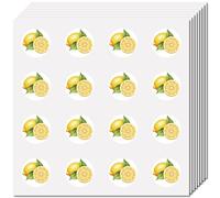 CREATCABIN 128 pz Adesivi Limone Frutta Planner Adesivo Autoadesivo Impermeabile Rotondo DOT Cartoon Decal Etichette alla Rinfusa Scrapbooking Crafting Casco Calendario Bottiglie d'Acqua 2.5cm