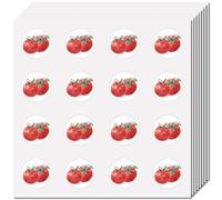 CREATCABIN 128 pz Adesivi Pianificatore Pomodori Adesivi Casco Alimentare Adesivi Autoadesivi Impermeabili Adesivi Rotondi A Pois Adesivi all'Ingrosso Scrapbooking Calendario Bottiglie 2.5x2.5cm