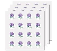 CREATCABIN 128 Pz Ortensia Planner Sticker Fiori Autoadesivi Decalcomanie Mini Adesivi in Vinile Impermeabili Adesivi Rotondi Pastello Bulk per Scrapbooking Invito Matrimonio Decorazione 2.5x2.5cm