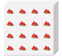 CREATCABIN 128 pz Piccoli Adesivi Anguria Adesivi Rotondi Frutta Decalcomanie Autoadesive Impermeabili Rotondi Puntini Cartoni Animati Adesivi alla Rinfusa Scrapbooking Buste Bottiglie d'Acqua 2.5cm