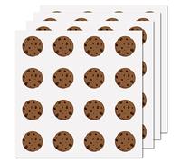 CREATCABIN 128Pcs Adesivi Biscotti GoccCioccolato Adesivi Planner Biscotti DecalcomaniIn VinilImpermeabili per Sacchetti Biscotti Telefono Bottiglia d'Acqua Laptop Scrapbook Frigorifero 1 Pollici