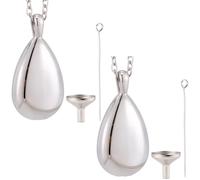 CREATCABIN 2 Pezzo Gioielli per Cremazione A Forma Lacrima per Ceneri Collana Urna Commemorativa Mini Ciondolo Acciaio Inossidabile Spilla A Imbuto per Lutto Famiglia Amici 31x15mm