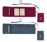 CREATCABIN 2pz Sacchetti per Carte Dei Tarocchi In Velluto Set Porta Tarocchi Custodia per Tarocchi Tacchetti In Tessuto Avvolgenti Porta Carte con Pendenti A Stella per Tarocchi Carte Da Gioco Oracle