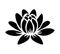 CREATCABIN 3D Specchio Acrilico Fiore di Loto Wall Sticker Wall Art Decalcomanie Autoadesivo Rimovibile Eco-Friendly per La Casa Camera da Letto Soggiorno Bagno Decorazione 13.7 x 9.8 Pollici, Nero