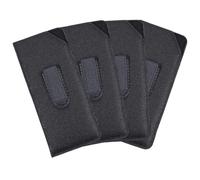 CREATCABIN 4 Custodia per Occhiali in Pelle Portatile con Clip Verticale Sottile Custodia per Occhiali da Vista Custodia Morbida da Viaggio per Donne e Uomini per Le Vacanze Nera 16.3x7.25cm