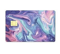 CREATCABIN 4 Pz Card Skins Onda Carta di Credito Adesivi Rimovibili Impermeabili Autoadesivi Cover Carte Bancarie Compleanno Regali di Natale per Trasporto Chiave Cover Carta di Debito 186.3 x 137.3mm