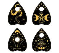 CREATCABIN 4 Pz Planchette per Tavola Ouija Porta Cristallo Luna In Legno Mini Sfera Cristallo Espositore Serpente Roba Strega Forniture Altare Piccolo Vassoio per Sfera L'anno del serpente 2025