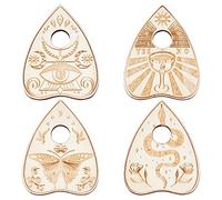 CREATCABIN 4 Pz Supporto in Cristallo Legno Planchette Mini Sfera Cristallo Espositore Roba Strega Decor Regali Strega Vassoio Magico per Pietre Sfera Cristallo Divinazione Roccia (Colore Classico)