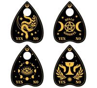 CREATCABIN 4 pz Supporto Sfera Cristallo Supporto Sfera A Tema Sole Luna Supporto Sfera Divinatoria Supporto Esposizione in Legno Falena Strega Stuff Wiccan Piccolo Vassoio Altare 8x6.3cm