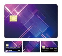 CREATCABIN 4 Stil Viola Cart Credito Skin Cart Debito Adesivo Ch Copr Senza Boll Sottil sonalizzato Protezion Cart Bancari Decalcomani in PVC Im meabil Rimovibil Trasporto Avi Magnetich 18.6x13.7cm
