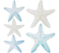CREATCABIN 5 Pezzo Decorazione Parete A Forma Stella Marina in Legno Set Decorazioni Parete A Forma Stella Marina Decorazione Parete Costiera Decorazione Nautica Casa Decorazione 18.5~25.7x18~24.7cm
