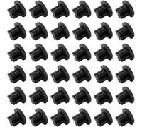 CREATCABIN 50 pz. Tappi Antipolvere in Silicone da 3.5mm Protezione Antipolvere per Jack per Cuffie Tappo Universale per Porta Cuffie per Auricolari Cellulare Laptop Computer Desktop Nero 0.45x0.55cm