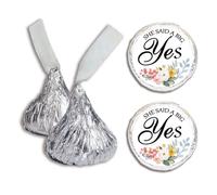 CREATCABIN 500 pz Adesivi Ha Detto Un Grande Sì Etichette Adesive Gocce Cioccolato Adesivi Floreali Rose Mini Adesivi Baci Matrimoni Decorazioni Feste Fidanzamento e Addio al Nubilato Bomboniere 2cm