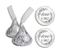 CREATCABIN 500 pz. Adesivi Love Is Sweet Kisses Etichette Adesive A Forma Goccia Cioccolato Mini Adesivi Caramelle Matrimoni Feste Fidanzamento Addio al Nubilato Bomboniere Etichette Regalo 2cm