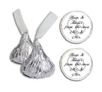 CREATCABIN 500 pz Etichette Adesive Gocce Cioccolato Adesivi Caramelle Abbracci e Baci dal Nuovo Mr & Mrs Adesivi Matrimonio Baci Bomboniere Decorazioni Matrimoni Addio al Nubilato Festa 2cm